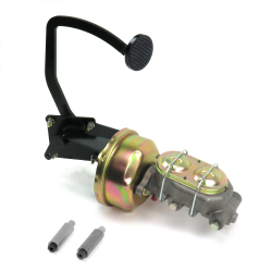 41-48 Ford 8” Single Brake Pedal kit Drum/Drum~3in Blk Pad - Part Number: HEXPKA77ED8