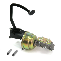 41-48 Ford 8” Dual Brake Pedal kit Drum/Drum~Sm Oval Chr Pad - Part Number: HEXPKA77EDD