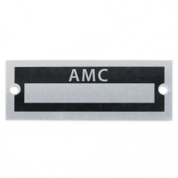 Blank Data Vin Plate - AMC - Part Number: VPAVIN15