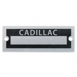 Blank Data Vin Plate - Cadillac - Part Number: VPAVIN24