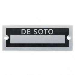 Blank Data Vin Plate - De Soto - Part Number: VPAVIN33