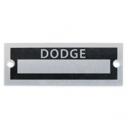 Blank Data Vin Plate - Dodge - Part Number: VPAVIN34