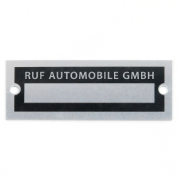 Blank Data Vin Plate - RUF Automobile GmbH - Part Number: VPAVIN84