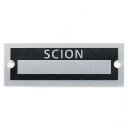Blank Data Vin Plate - Scion - Part Number: VPAVIN89