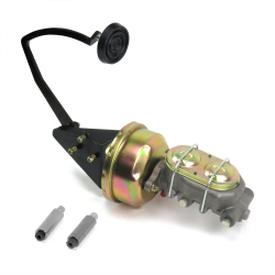 55-59 Chevy Truck 7” Single Brake Pedal kit Drum/Drum~3in Rubber Pad - Part Number: HEXPKA77F36