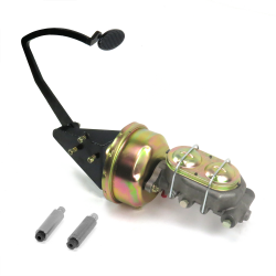 55-59 Chevy Truck 8” Single Brake Pedal kit Drum/Drum~Sm Oval Blk Pad - Part Number: HEXPKA77F49