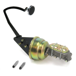 55-59 Chevy Truck 8” Dual Brake Pedal kit Drum/Drum~3in Chr Pad - Part Number: HEXPKA77F4C