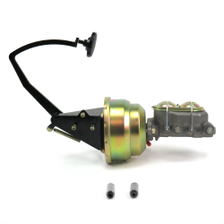 55-59 Chevy Truck 8” Dual Brake Pedal kit Drum/Drum~3in Blk Pad - Part Number: HEXPKA77F4F