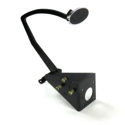 55-59 Chevy Truck Brake Pedal Bracket kit with Lg Oval Chr Pedal Pad - Part Number: HEXPKA77EFA