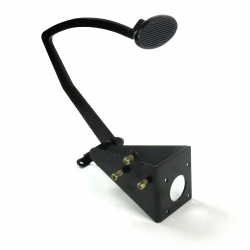 55-59 Chevy Truck Brake Pedal Bracket kit with Lg Oval Blk Pedal Pad - Part Number: HEXPKA77EFD