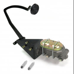 55-59 Chevy Truck Manual Brake Pedal kit Disc/Drum~3in Rubber Pad - Part Number: HEXPKA77F60