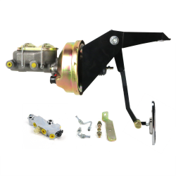 55-59 Chevy Truck FW 7” Single Brake Pedal kit Disc/Drum~Lg Oval Chr Pad - Part Number: HEXPKA78FC2