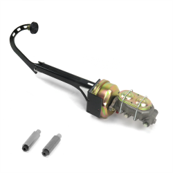 55-57 Chevy Tri-5 8” Single Brake Pedal kit Disc/Drum~3in Rubber Pad - Part Number: HEXPKA77F90