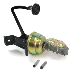 35-40 Ford w/o X-Member 8” Dual Brake Pedal kit Disc/Drum~3in Rubber Pad - Part Number: HEXPKA78080