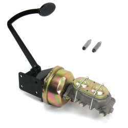 Universal Frame Mnt 8” Single Brake Pedal kit Drum/Drum~Lg Oval Blk Pad - Part Number: HEXPKA78030