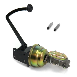 Universal Frame Mnt 8” Dual Brake Pedal kit Drum/Drum~3in Rubber Pad - Part Number: HEXPKA78031