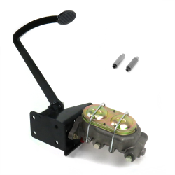 Universal Frame Mnt Manual Brake Pedal kit Disc/Drum~Sm Oval Blk Pad - Part Number: HEXPKA7804B