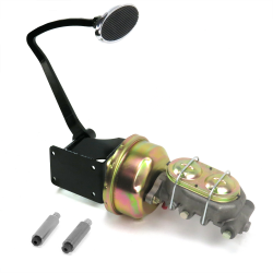 37-39 Chevy 7” Single Brake Pedal kit Drum/Drum~Lg Oval Chr Pad - Part Number: HEXPKA78101