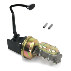 40-48 Chevy 7” Single Brake Pedal kit Drum/Drum~Sm Oval Chr Pad - Part Number: HEXPKA78157