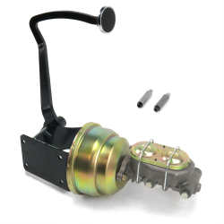 40-48 Chevy 7” Dual Brake Pedal kit Drum/Drum~3in Chr Pad - Part Number: HEXPKA7815D