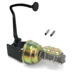 40-48 Chevy 7” Dual Brake Pedal kit Drum/Drum~3in Blk Pad - Part Number: HEXPKA78160