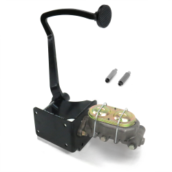 40-48 Chevy Manual Brake Pedal kit Disc/Drum~3in Blk Pad - Part Number: HEXPKA78175