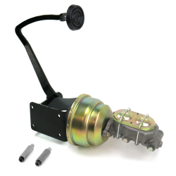 47-54 Chevy Truck 8” Dual Brake Pedal kit Disc/Disc~3in Rubber Pad - Part Number: HEXPKA790C9