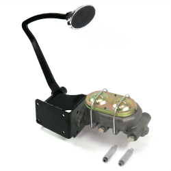 47-54 Chevy Truck Manual Brake Pedal kit Disc/Drum~Lg Oval Chr Pad - Part Number: HEXPKA790FD