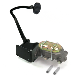 47-54 Chevy Truck Manual Brake Pedal kit Disc/Drum~3in Blk Pad - Part Number: HEXPKA790FE