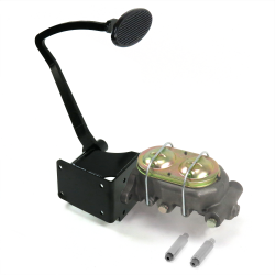 47-54 Chevy Truck Manual Brake Pedal kit Disc/Drum~Lg Oval Blk Pad - Part Number: HEXPKA79100