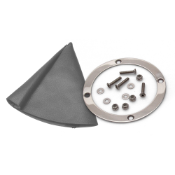 Vertical Shift or Emergency Brake Grey Boot and Silver Ring - Part Number: ASCSB102GYTR