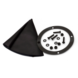 Vertical Shift or Emergency Brake Black Boot and Black Ring - Part Number: ASCSB102BKTRBK