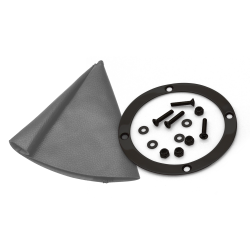 Vertical Shift or Emergency Brake Grey Boot and Black Ring - Part Number: ASCSB102GYTRBK