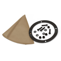 Vertical Shift or Emergency Brake Grey Boot and Black Ring - Part Number: ASCSB102TNTRBK