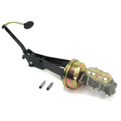 49-54 Chevy Car 8” Single Brake Pedal kit Drum/Drum~Sm Oval Blk Pad - Part Number: HEXPKA7922C