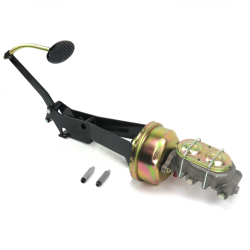 49-54 Chevy Car 8” Single Brake Pedal kit Drum/Drum~Lg Oval Blk Pad - Part Number: HEXPKA7922D