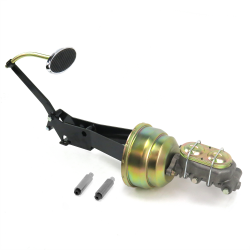 49-54 Chevy Car 8” Dual Brake Pedal kit Drum/Drum~Lg Oval Chr Pad - Part Number: HEXPKA79231