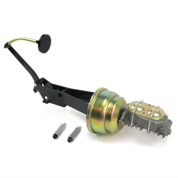 49-54 Chevy Car 8” Dual Brake Pedal kit Drum/Drum~3in Blk Pad - Part Number: HEXPKA79232