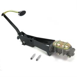 49-54 Chevy Car Manual Brake Pedal kit Disc/Drum~Sm Oval Chr Pad - Part Number: HEXPKA79245