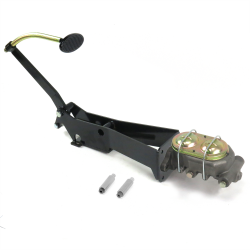 49-54 Chevy Car Manual Brake Pedal kit Disc/Drum~Sm Oval Blk Pad - Part Number: HEXPKA79248