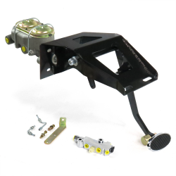 53-56 Ford Truck FW Manual Brake Pedal kit Disc/Disc~Lg Oval Chr Pad - Part Number: HEXPKA79166