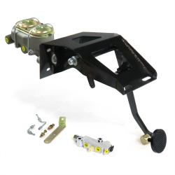 53-56 Ford Truck FW Manual Brake Pedal kit Disc/Disc~3in Blk Pad - Part Number: HEXPKA79167