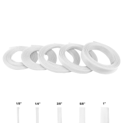 White Ultra Wrap Wire Loom Variety Pack - 50 Feet Total - Part Number: KIC7ACCA