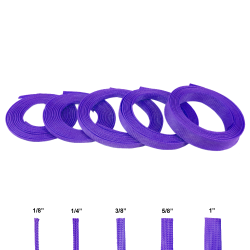 Purple Ultra Wrap Wire Loom Variety Pack - 50 Feet Total - Part Number: KIC7ACCC