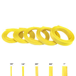 Neon Yellow Ultra Wrap Wire Loom Variety Pack - 50 Feet Total - Part Number: KIC7ACCE