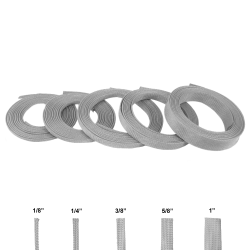 Grey Ultra Wrap Wire Loom Variety Pack - 50 Feet Total - Part Number: KIC7ACD3