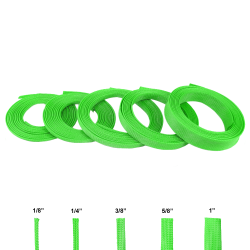 Green Ultra Wrap Wire Loom Variety Pack - 50 Feet Total - Part Number: KIC7ACD4