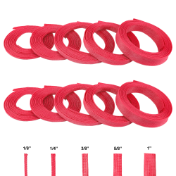 Neon Red Ultra Wrap Wire Loom Variety Pack - 100 Feet Total - Part Number: KIC7ACE4