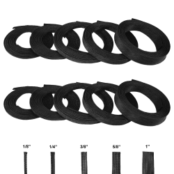 Black Ultra Wrap Wire Loom Variety Pack - 100 Feet Total - Part Number: KIC7ACED