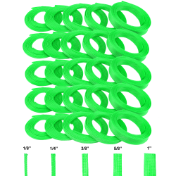 Neon Green Ultra Wrap Wire Loom Variety Pack - 250 Feet Total - Part Number: KIC7ACF7